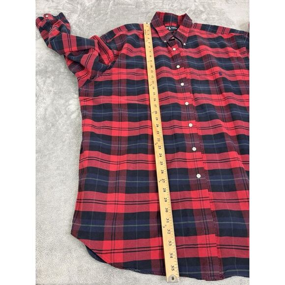 Ralph Lauren Long Sleeve Plaid Button Down Shirt Men's 2XLT Red - Picture 7 of 8